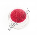 MIKROGRANULKI MIKROKULKI SZKLANE 0,6-0,8mm - kolor czerwony transparentny