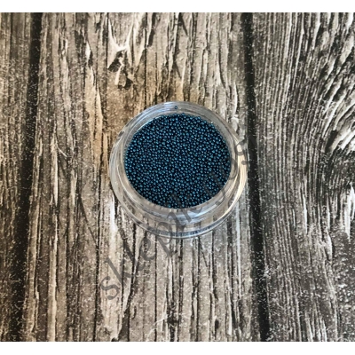 MIKROGRANULKI MIKROKULKI SZKLANE 0,6-0,8mm - ciemny niebieski metalizowany