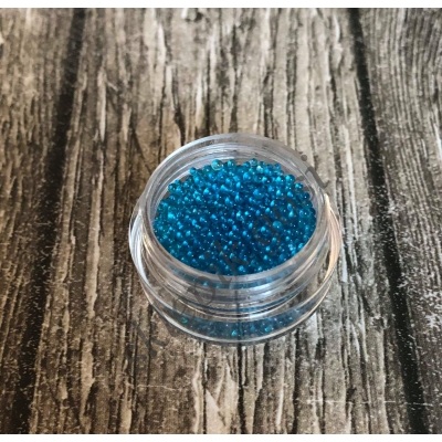 MIKROGRANULKI MIKROKULKI szklane niebieskie 1-1,5mm