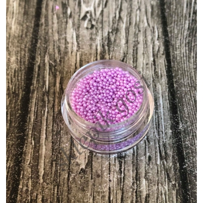 MIKROGRANULKI MIKROKULKI szklane różowo/fioletowy 1-1,5mm