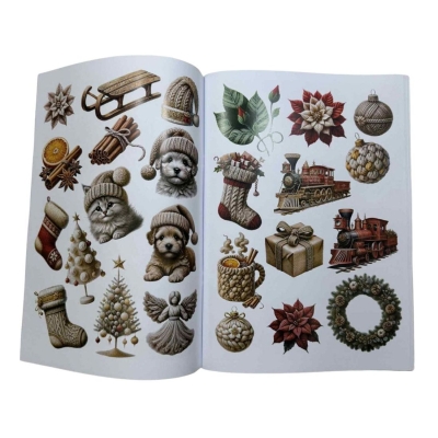 KSIĘGA WYCINANEK - RED COZY CHRISTMAS - 78 STRON