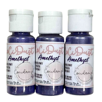 AKWARELOWY PROSZEK PERŁOWY - AMETYST - 20ml (KOLOR BARDZIEJ FIOLECIK)