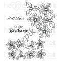 Small Classic Petunia Cling Stamp Set - stemple