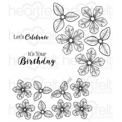 Small Classic Petunia Cling Stamp Set - stemple