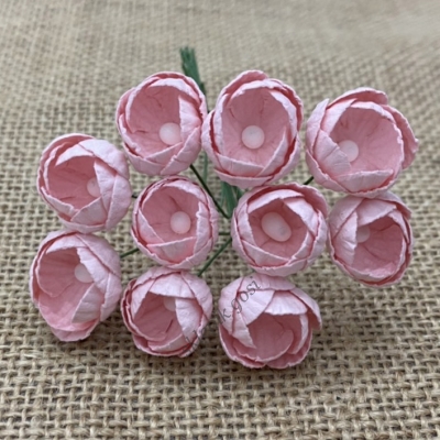 PROMLEE FLOWERS - KWIATKI PAPIEROWE - JASKRY - jasny róż - 25 mm