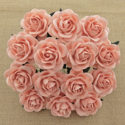 PROMLEE FLOWERS - KWIATKI PAPIEROWE - RÓŻE - 40mm - RÓŻ/BRZOSKWINIA - 1szt