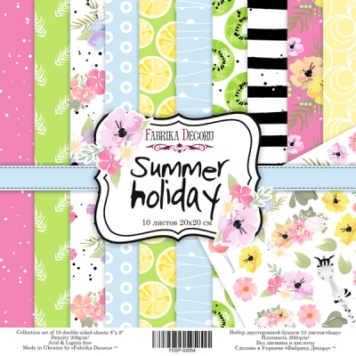 Zestaw papierów do scrapbookingu - SUMMER HOLIDAY