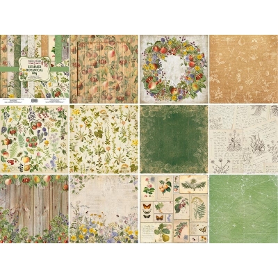 Zestaw papierów do scrapbookingu - SUMMER BOTANICAL DIARY