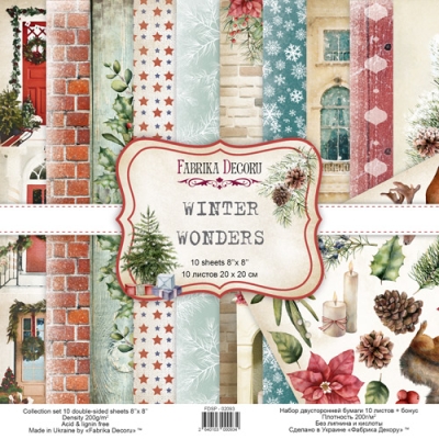 Zestaw papierów do scrapbookingu - WINTER WONDERS