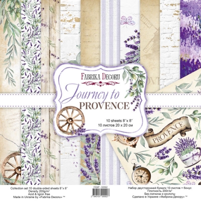 Zestaw papierów do scrapbookingu - JOURNEY TO PROVENCE