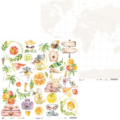 13 piątek - Papier Sunshine 07 12x12" - ZESTAW DODATKÓW DO SCRAPBOOKINGU DO WYCIĘCIA