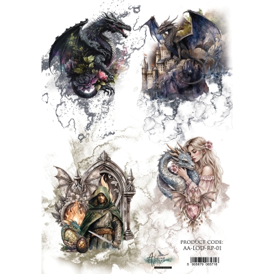 The Legends of the Dragons A4 PAPIER RYŻOWY Legendy smoków AA-LOD-RP-01