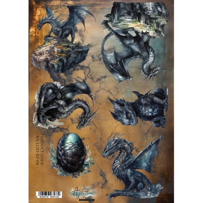 The Legends of the Dragons A4 PAPIER RYŻOWY Legendy smoków AA-LOD-RP-04