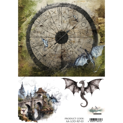 The Legends of the Dragons A4 PAPIER RYŻOWY Legendy smoków AA-LOD-RP-03