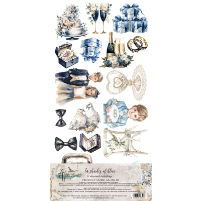 DODATKI DO WYCINANIA # 50 In shades of blue/ W odcieniach niebieskiego AA-ISB-10 6X12