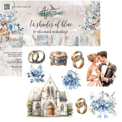 ZESTAW # 50 In shades of blue/ W odcieniach niebieskiego AA-ISB-08 8X8