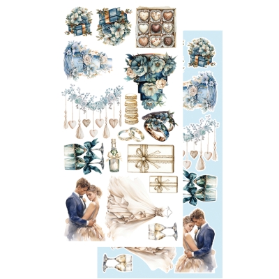 DODATKI DO WYCINANIA # 50 In shades of blue/ W odcieniach niebieskiego AA-ISB-10 6X12