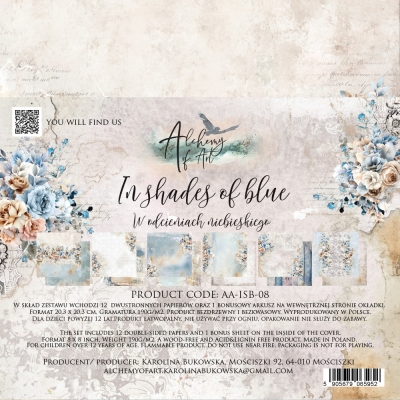 ZESTAW # 50 In shades of blue/ W odcieniach niebieskiego AA-ISB-08 8X8
