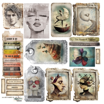 # 56 ART - AA-ART-FABRIC-02 Materiał- DODATKI DO SAMODZIELNEGO WYCIĘCIA 12X12''