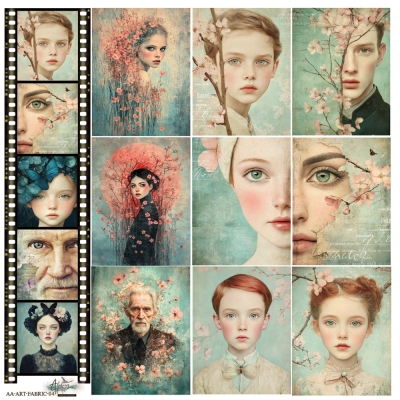 # 56 ART - AA-ART-FABRIC-04 Materiał- DODATKI DO SAMODZIELNEGO WYCIĘCIA 12X12''