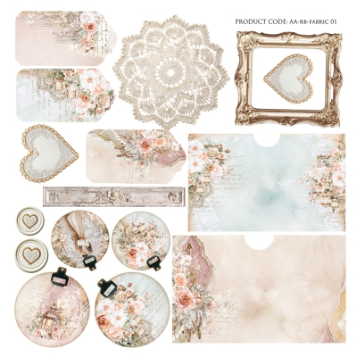 # 57 ROMANTIC BOHO - AA-RB-FABRIC-01 Materiał- DODATKI DO SAMODZIELNEGO WYCIĘCIA 12X12''