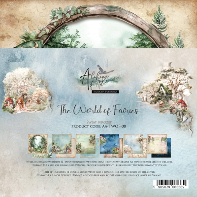 ZESTAW PAPIERÓW 8x8''- THE WORLD OF FAIRIES / Świat Wróżek