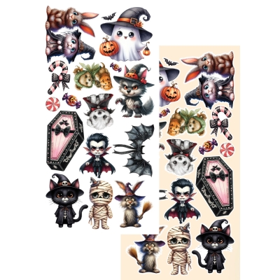 TRICK OR TREAT - Happy Halloween - DODATKI DO WYCINANIA - 6X12''