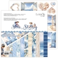 Sea Story zestaw główny - Zestaw papierów do scrapbookingu 30x30cm - Lemoncraft