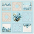 DEAR DIARY - FORGET-ME-NOT ZESTAW GŁÓWNY - ZESTAW PAPIERÓW DO SCRAPBOOKINGU 30X30CM - LEMONCRAFT