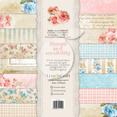 SENSE AND SENSIBILITY zestaw główny - Zestaw papierów do scrapbookingu 30x30cm - Lemoncraft