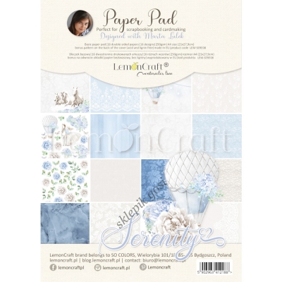 Bloczek papierów bazowych do scrapbookingu - SERENITY A4