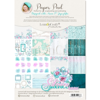 Bloczek papierów bazowych do scrapbookingu - SILENCE A4