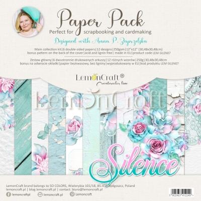Duży bloczek papierów do scrapbookingu - SILENCE