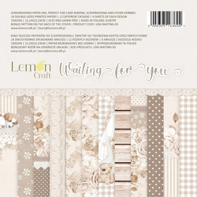 Waiting for you - Bloczek papierów do scrapbookingu 15x15cm - Lemoncraft