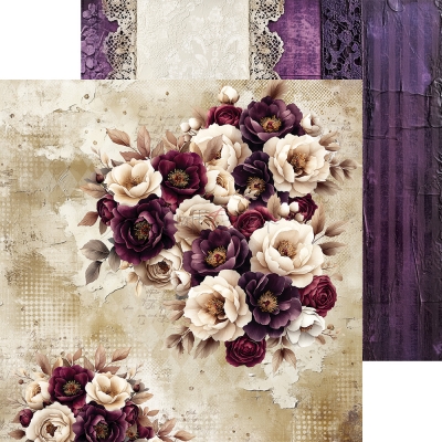 PLUM AND CARAMEL - zestaw papierów 30,5x30,5cm - PRZEDSPRZEDAŻ - WYSYŁKA PO 25 PAŹDZIERNIKA 2025