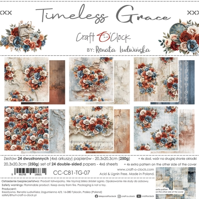 TIMELESS GRACE - zestaw papierów 20,3x20,3cm - PRZEDSPRZEDAŻ - WYSYŁKA PO 20 PAŹDZIERNIKA 2025
