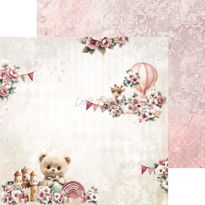 # 83 BABY GIRL UNIVERSE - wysyłka po 18.02.2026r. - zestaw papierów 20,3x20,3cm