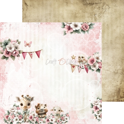 # 83 BABY GIRL UNIVERSE - wysyłka po 18.02.2026r. - zestaw papierów 20,3x20,3cm