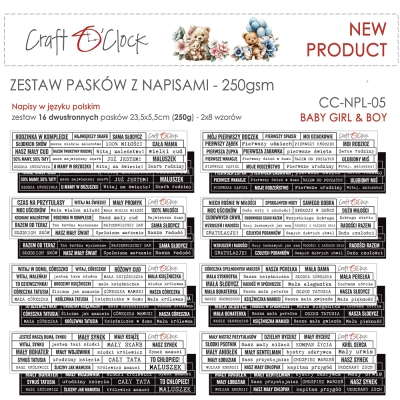 # 83 BABY GIRL UNIVERSE - NAPISY POLSKIE - zestaw PASKÓW - 05 - BABY GIRL & BOY