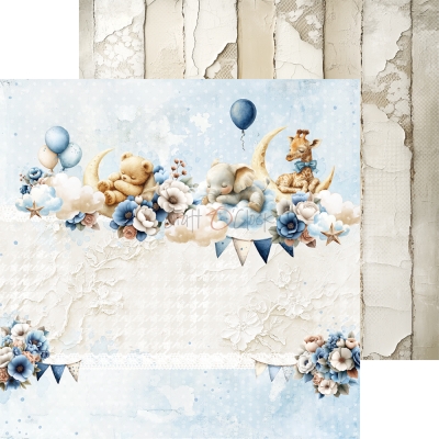 # 84 BABY BOY UNIVERSE - wysyłka po 18.02.2026r. - zestaw papierów 20,3x20,3cm - MIX