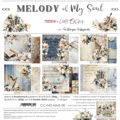 MELODY OF MY SOUL - zestaw papierów 30,5x30,5cm - PRZEDSPRZEDAŻ - WYSYŁKA PO 25 PAŹDZIERNIKA 2025