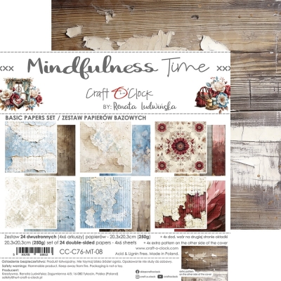 PRZEDSPRZEDAŻ - MINDFULNESS TIME - zestaw papierów BASIC 20,3x20,3cm - WYSYŁKA PO 2 LIPCA 2025