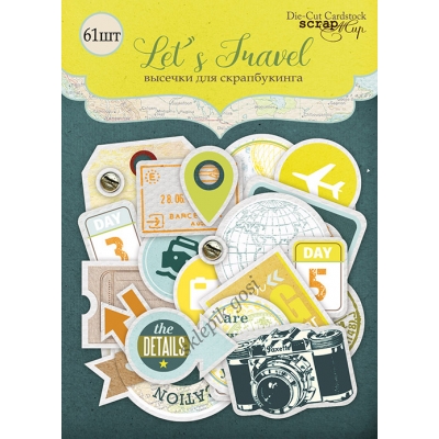 SCRAPMIR ZESTAW DODATKÓW DO SCRAPBOOKINGU - 61 elementów