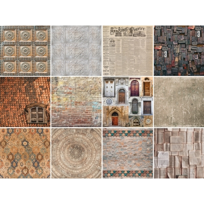 Zestaw papierów do scrapbookingu - HERITAGE TEXTURE