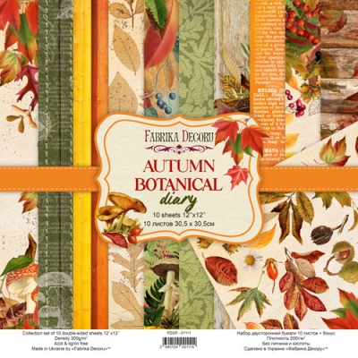 Zestaw papierów do scrapbookingu - AUTUMN BOTANICAL DIARY