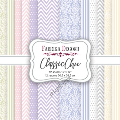 FABRYKA Zestaw papierów do scrapbookingu - CLASSIC CHIC