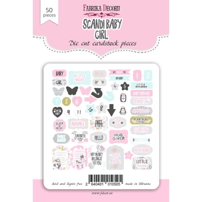 FABRYKA ZESTAW DODATKÓW DO SCRAPBOOKINGU SCANDI BABY GIRL