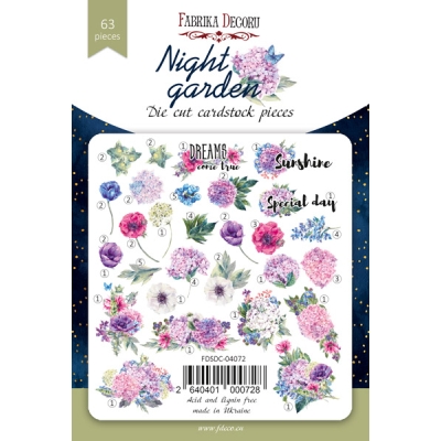FABRYKA ZESTAW DODATKÓW DO SCRAPBOOKINGU NIGHT GARDEN