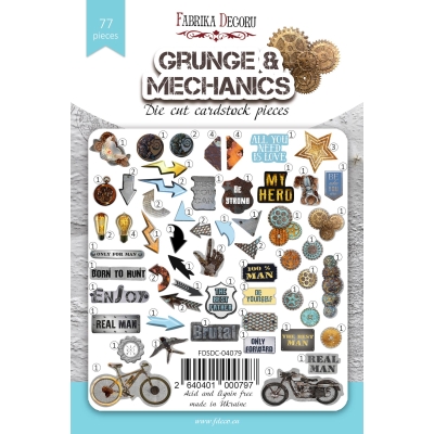 FABRYKA ZESTAW DODATKÓW DO SCRAPBOOKINGU GRUNGE & MECHANICS