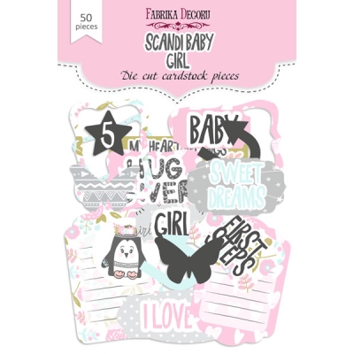 FABRYKA ZESTAW DODATKÓW DO SCRAPBOOKINGU SCANDI BABY GIRL